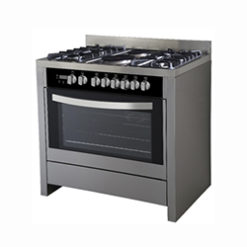 Scanfrost 90×60 (4 gas burners + 2 electric hotplates ) gas cooker with grill – SFCK9423 SS