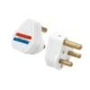 AC Plug Head - 230V - 15A White Re-wirable Connector