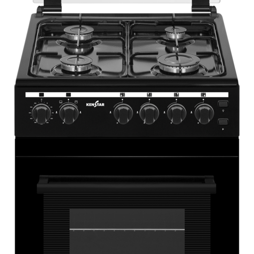 Kenstar 50×50 Gas cooker with grill (4 gas burners) -KS-5050-4B – Black Finish