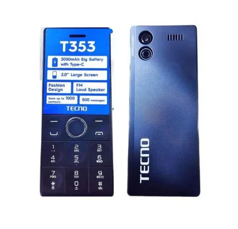 Tecno T353 - Button phone, 3000mAh Battery, Dual Sim