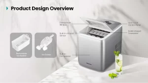 Hisense Ice Maker 12KG/24h with 1000mL Water Tank – Compact Countertop Ice Machine  - ICM1263 - Image 5