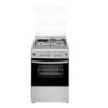 Maxi Gas Cooker 50x50CM (3 burners+1 electric Hotplate) Inox – with Oven and Grill
