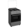 Maxi Gas Cooker 60x60 - 4 Burners Black & Grey (BASIC Grey) – with Oven & Grill