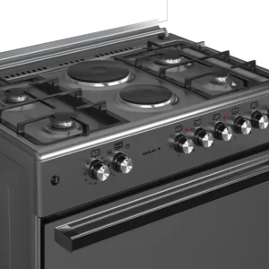 Maxi Gas Cooker 60x90CM (4 Gas + 2 Electric Burners) Matte Inox TR - Image 4