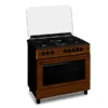 Maxi Gas Cooker 60x90CM (4+2 Electric Burners) Wood Finish – with Oven and Grill
