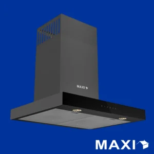 Maxi Wall-Mount Cooker Hood 90cm T-Type - D011BL-  Black Glass - Image 2