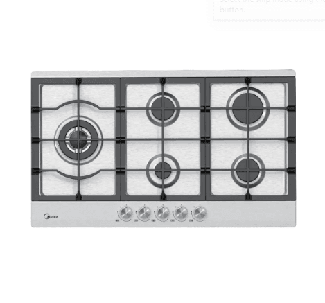 Midea 90cm Built-In Gas Hob – 5 Burners | MG90SP005MT3B-BS