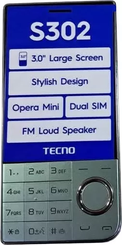 Tecno S302 Button Phone – 3.0″ Display, 1500mAh, Type-C, - Image 3