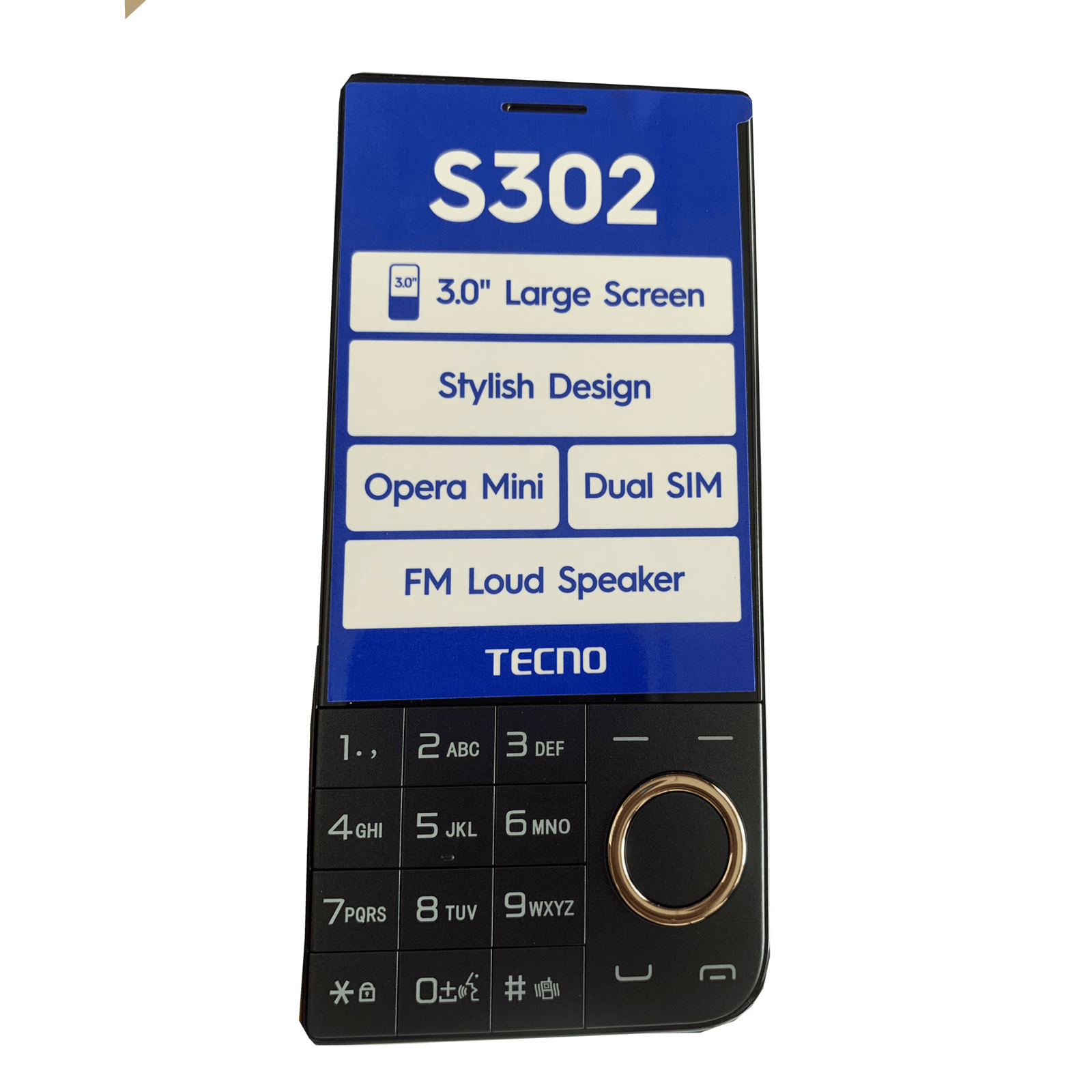 Tecno S302 Button Phone – 3.0″ Display, 1500mAh, Type-C,