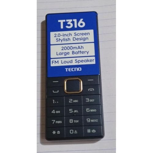 Tecno T316 Button Phone – 2000mAh, Type-C, Dual SIM